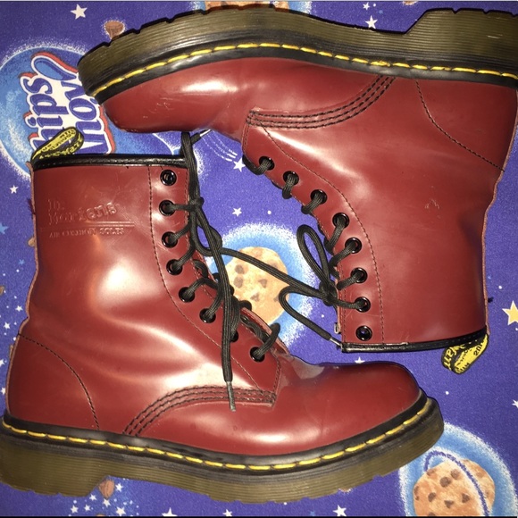 Dr. Martens Shoes - Cherry/Maroon Dr. Martens 8 eyelet boots!